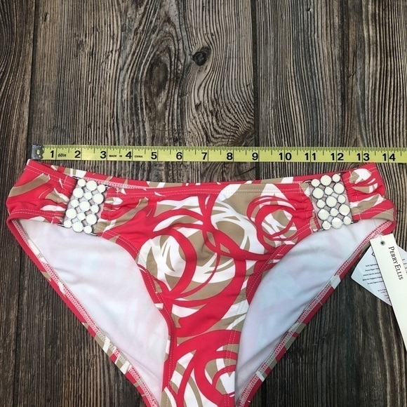 Nwt Perry Ellis Pink Bikini Bottoms with Jewelry - Picture 3 of 5